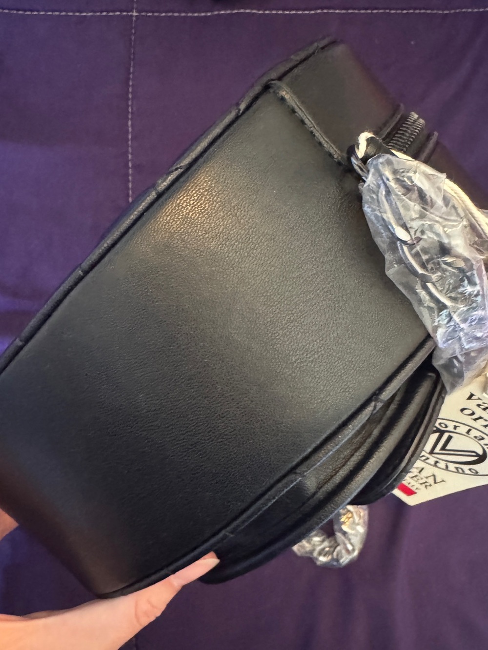 Valentino Orlandi Black Quilted Heart Crossbody NWT - Picture 7 of 16